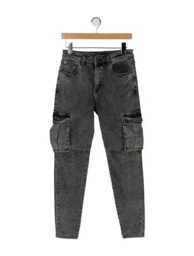 Pre-owned Ser.o.ya Mid-rise Skinny Leg Jeans In Gray