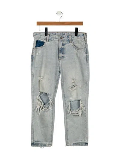 Pre-owned Ser.o.ya Mid-rise Straight Leg Jeans In Blue