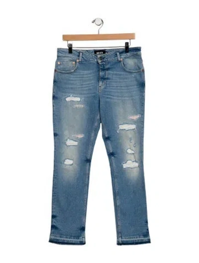 Pre-owned Ser.o.ya Mid-rise Straight Leg Jeans In Blue