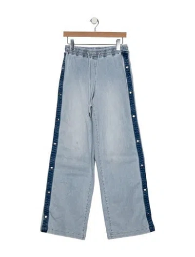 Pre-owned Ser.o.ya Mid-rise Straight Leg Jeans In Blue