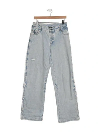 Pre-owned Ser.o.ya Mid-rise Straight Leg Jeans In Blue