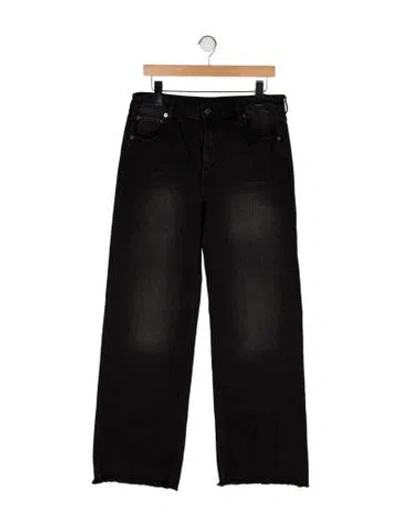 Pre-owned Ser.o.ya Mid-rise Wide Leg Jeans In Black