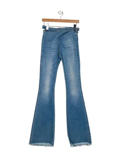 Pre-owned Ser.o.ya Mid-rise Wide Leg Jeans In Blue