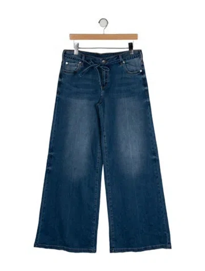 Pre-owned Ser.o.ya Mid-rise Wide Leg Jeans In Blue