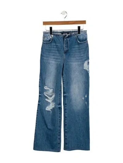 Pre-owned Ser.o.ya Mid-rise Wide Leg Jeans In Blue