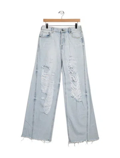 Pre-owned Ser.o.ya Mid-rise Wide Leg Jeans In Blue