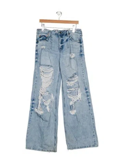 Pre-owned Ser.o.ya Mid-rise Wide Leg Jeans In Blue