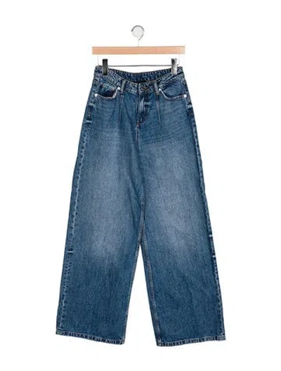 Pre-owned Ser.o.ya Mid-rise Wide Leg Jeans In Blue