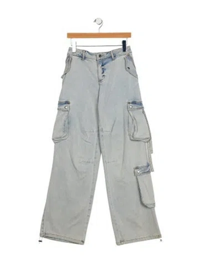 Pre-owned Ser.o.ya Mid-rise Wide Leg Jeans In Blue
