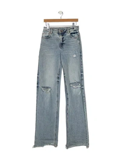 Pre-owned Ser.o.ya Mid-rise Wide Leg Jeans In Blue