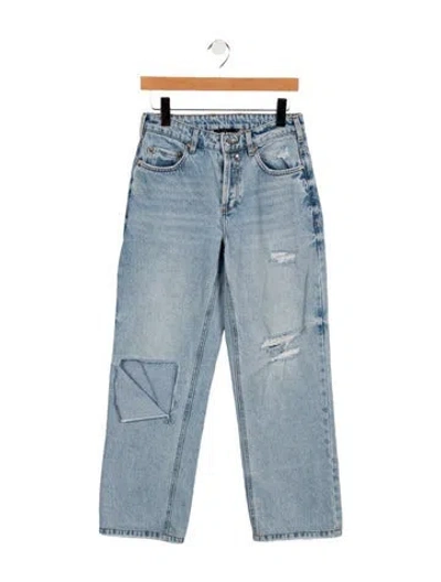 Pre-owned Ser.o.ya Mid-rise Wide Leg Jeans In Blue