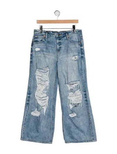 Pre-owned Ser.o.ya Mid-rise Wide Leg Jeans In Blue