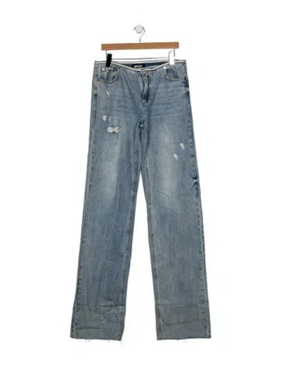 Pre-owned Ser.o.ya Mid-rise Wide Leg Jeans In Blue