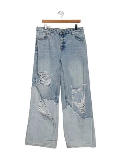 Pre-owned Ser.o.ya Mid-rise Wide Leg Jeans In Blue