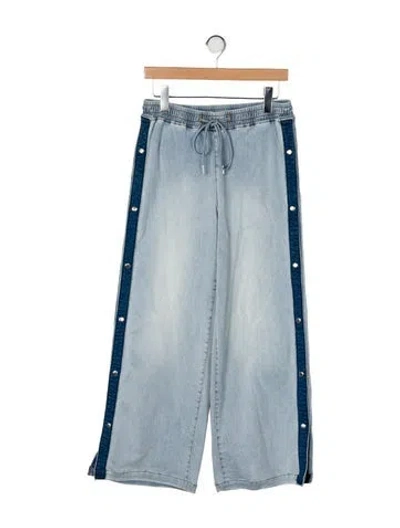Pre-owned Ser.o.ya Mid-rise Wide Leg Jeans In Blue
