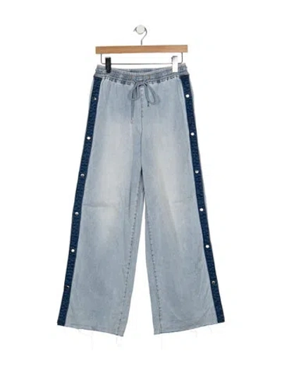 Pre-owned Ser.o.ya Mid-rise Wide Leg Jeans In Blue
