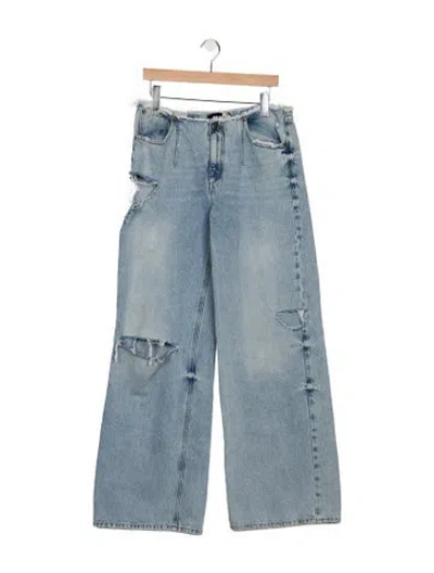 Pre-owned Ser.o.ya Mid-rise Wide Leg Jeans In Blue