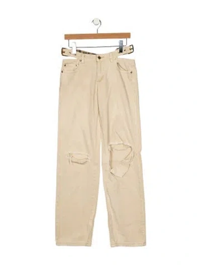 Pre-owned Ser.o.ya Mid-rise Wide Leg Jeans In Neutral