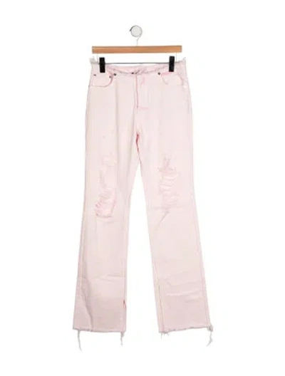 Pre-owned Ser.o.ya Mid-rise Wide Leg Jeans In Pink