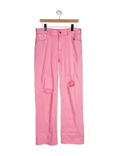 Pre-owned Ser.o.ya Mid-rise Wide Leg Jeans In Pink