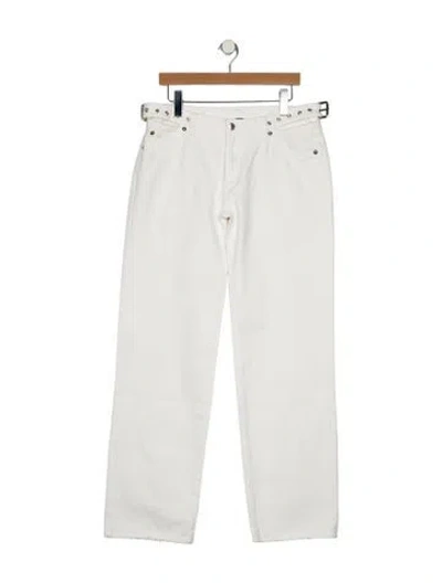Pre-owned Ser.o.ya Mid-rise Wide Leg Jeans In White