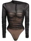 Ser.o.ya Mila Ruched Bodysuit In Black