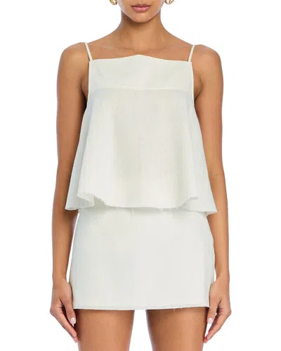 Ser.o.ya Seroya Miley Linen-blend Top In Neutral