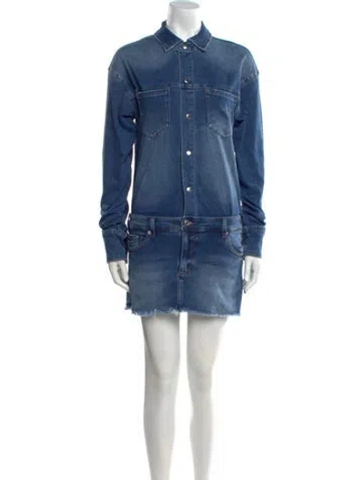 Pre-owned Ser.o.ya Mini Dress In Blue