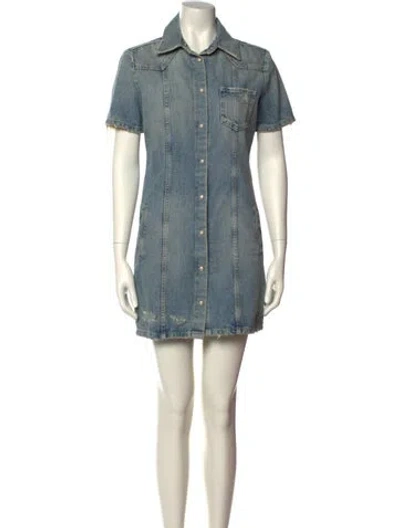 Pre-owned Ser.o.ya Mini Dress In Blue