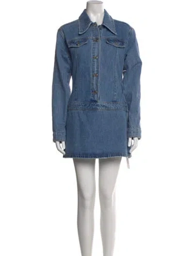 Pre-owned Ser.o.ya Mini Dress In Blue