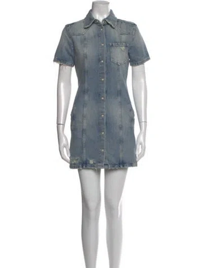 Pre-owned Ser.o.ya Mini Dress In Blue