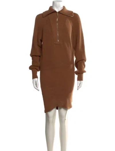 Pre-owned Ser.o.ya Mini Dress In Brown