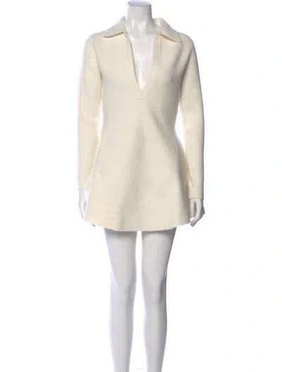 Pre-owned Ser.o.ya Mini Dress In Neutral