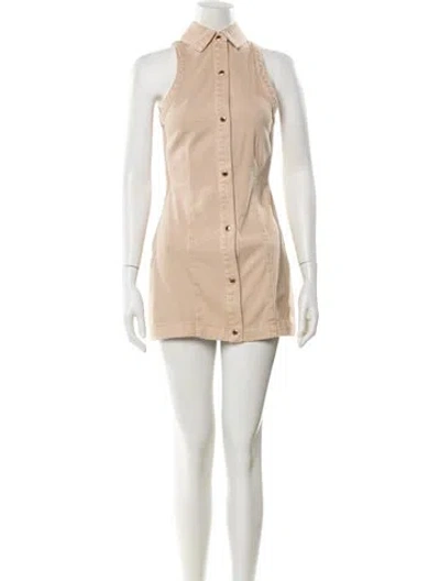 Pre-owned Ser.o.ya Mini Dress In Neutral