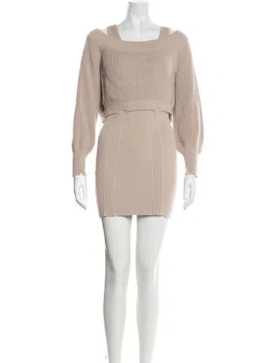 Pre-owned Ser.o.ya Mini Dress W/ Sweater Dress Set In Neutrals