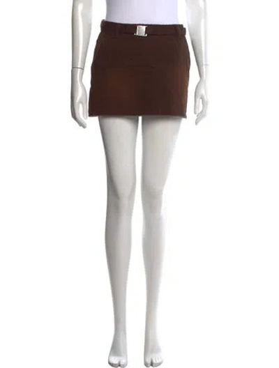 Pre-owned Ser.o.ya Mini Skirt In Brown