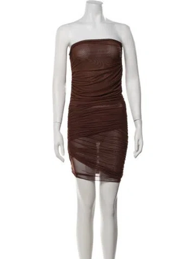 Pre-owned Ser.o.ya Mini Skirt In Brown