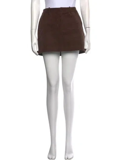 Pre-owned Ser.o.ya Mini Skirt In Brown
