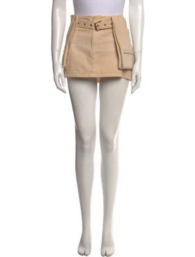 Pre-owned Ser.o.ya Mini Skirt In Neutral