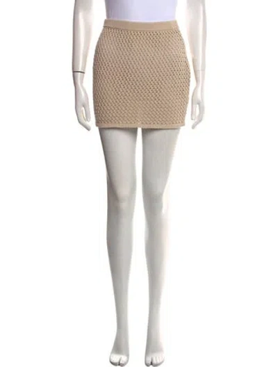 Pre-owned Ser.o.ya Mini Skirt In Neutral