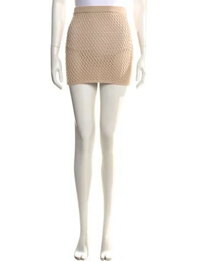Pre-owned Ser.o.ya Mini Skirt In Neutral