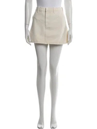 Pre-owned Ser.o.ya Mini Skirt In Neutral