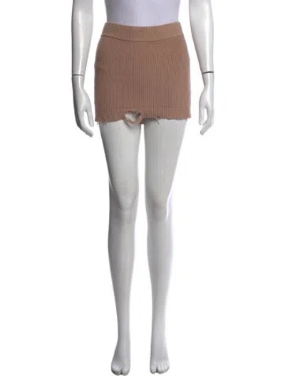 Pre-owned Ser.o.ya Mini Skirt In Neutral