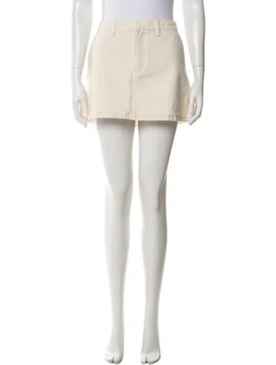 Pre-owned Ser.o.ya Mini Skirt In Neutral