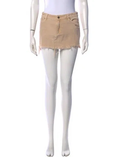 Pre-owned Ser.o.ya Mini Skirt In Neutrals