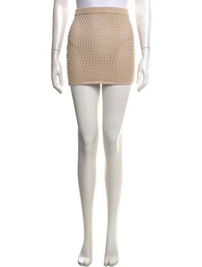 Pre-owned Ser.o.ya Mini Skirt In Neutrals