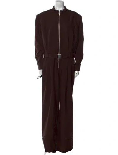 Pre-owned Ser.o.ya Mock Neck Jumpsuit In Brown