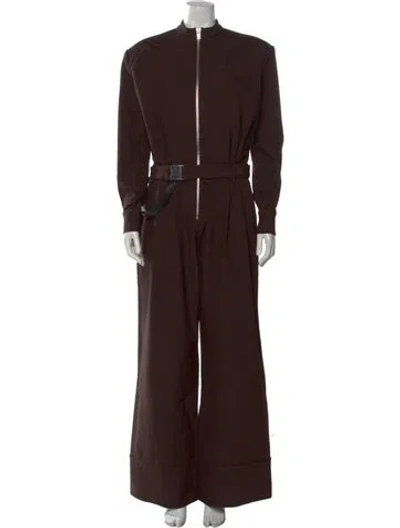 Pre-owned Ser.o.ya Mock Neck Jumpsuit W/ Tags In Brown
