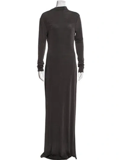 Pre-owned Ser.o.ya Mock Neck Long Dress W/ Tags In Gray