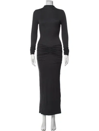 Pre-owned Ser.o.ya Mock Neck Long Dress W/ Tags In Grey